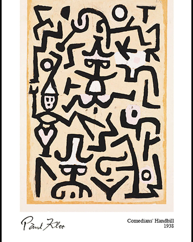 Paul Klee - Comedians' Handbill Poster