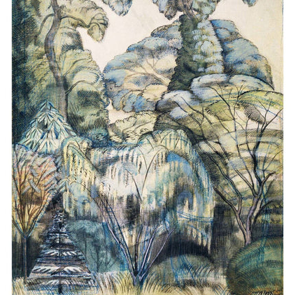 Paul Nash - Trees in Bird Garden Poster