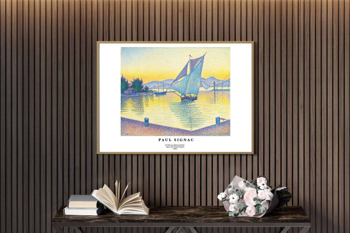 Paul Signac - Le Port au soleil couchant Opus 236 Poster