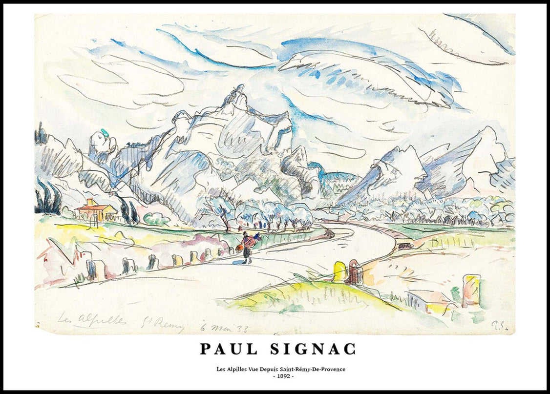 Paul Signac - Les Alpilles Vue Depuis Saint-Rémy-De-Provence Poster