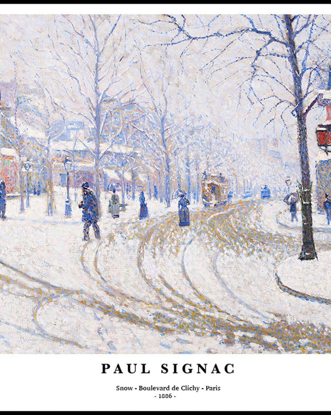 Paul Signac - Snow - Boulevard de Clichy - Paris Poster