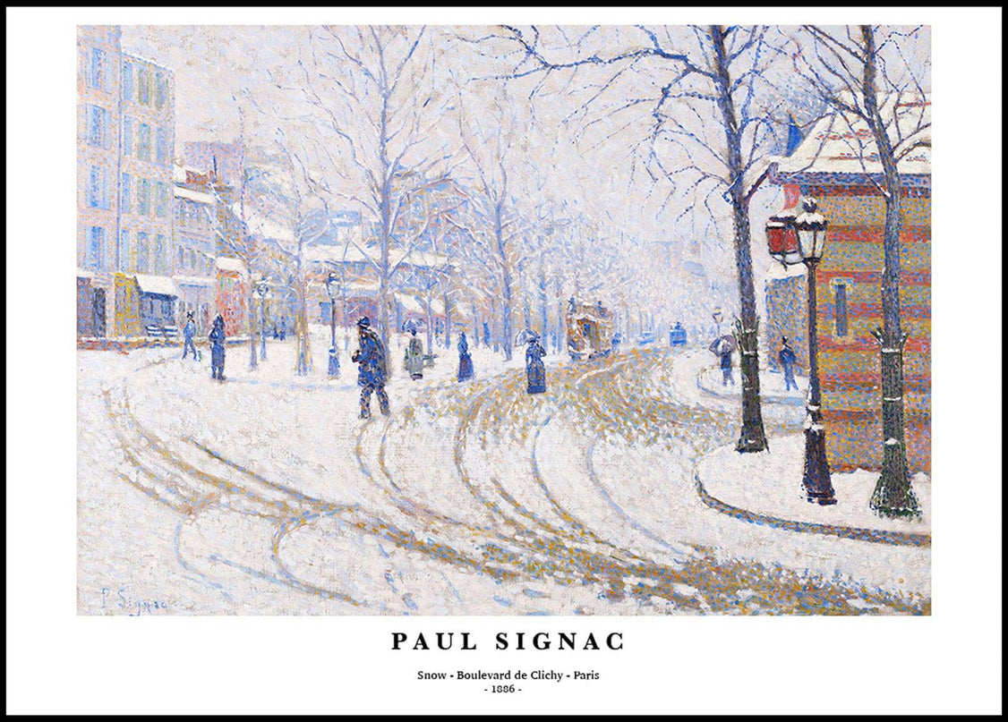 Paul Signac - Snow - Boulevard de Clichy - Paris Poster