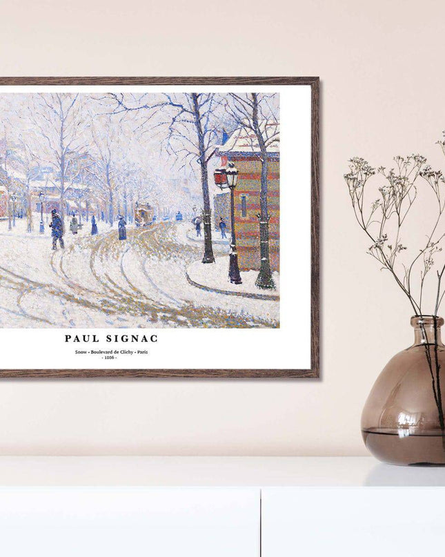 Paul Signac - Snow - Boulevard de Clichy - Paris Poster