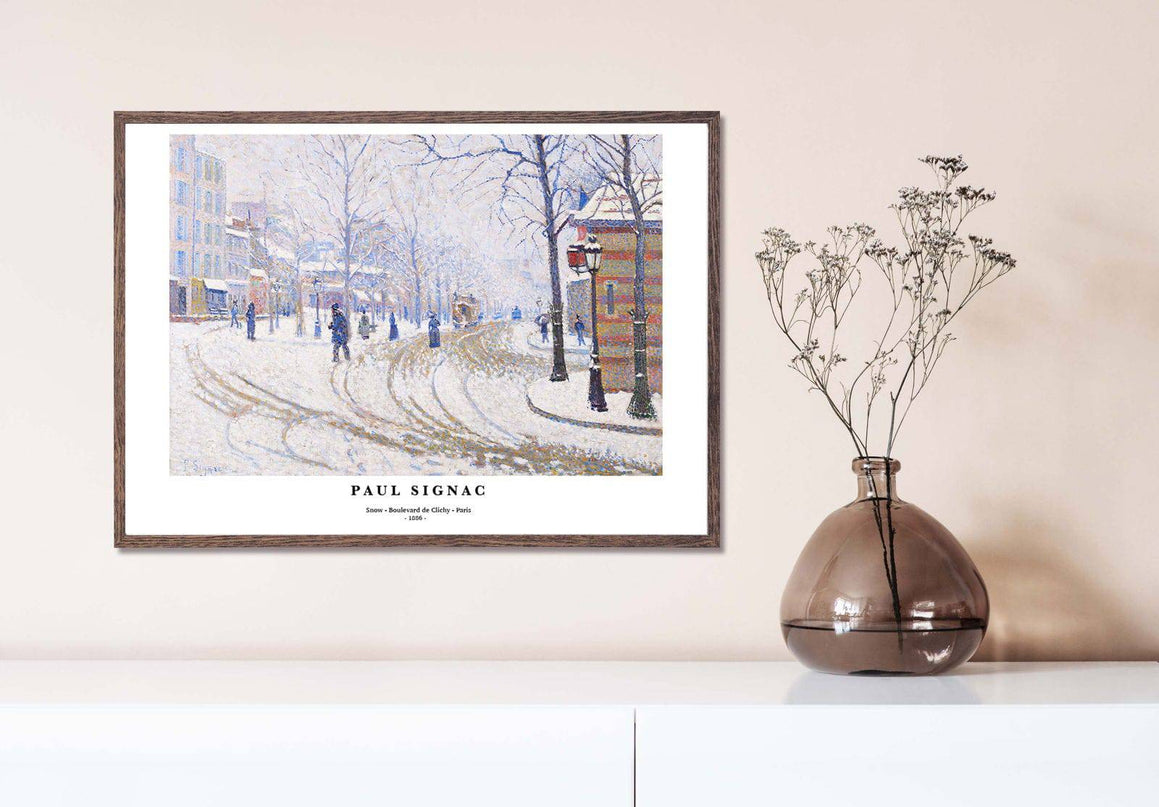 Paul Signac - Snow - Boulevard de Clichy - Paris Poster