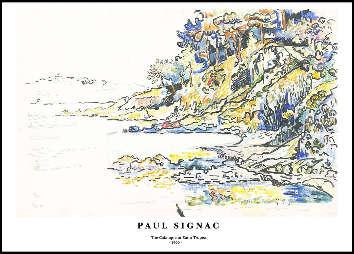 Paul Signac - The Calanque at Saint Tropez Poster