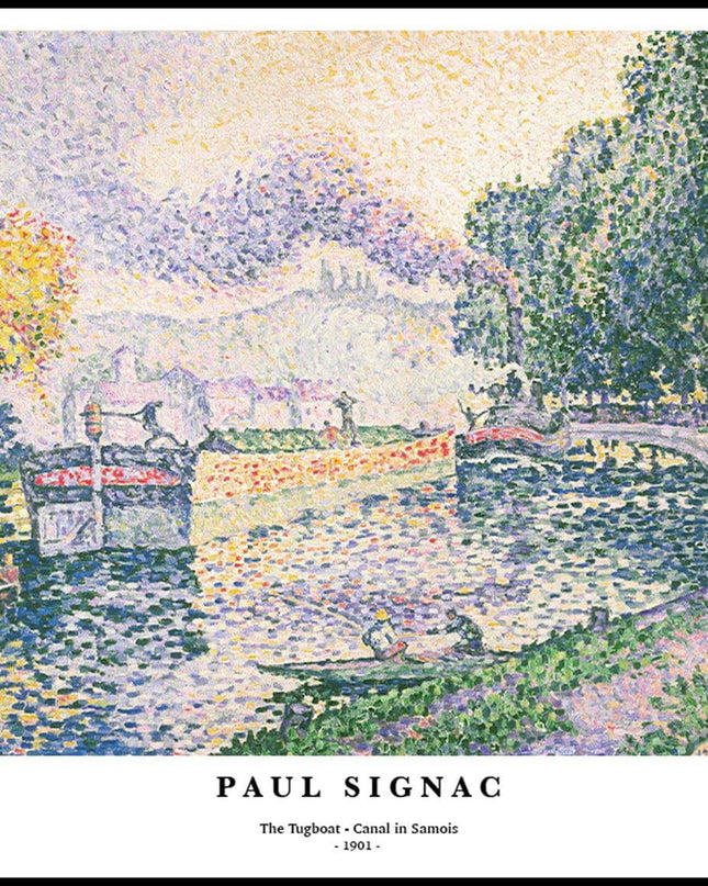 Paul Signac - The Tugboat - Canal in Samois Poster
