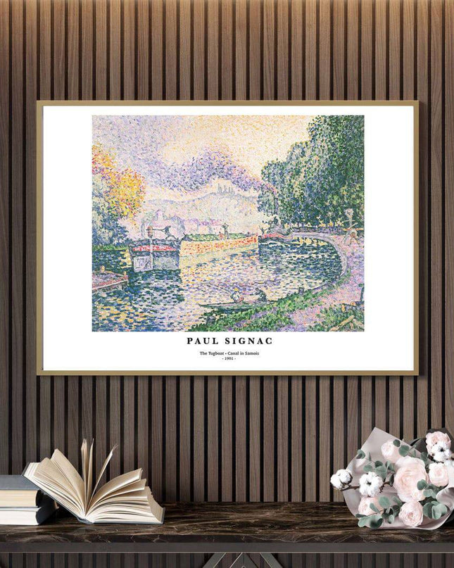 Paul Signac - The Tugboat - Canal in Samois Poster
