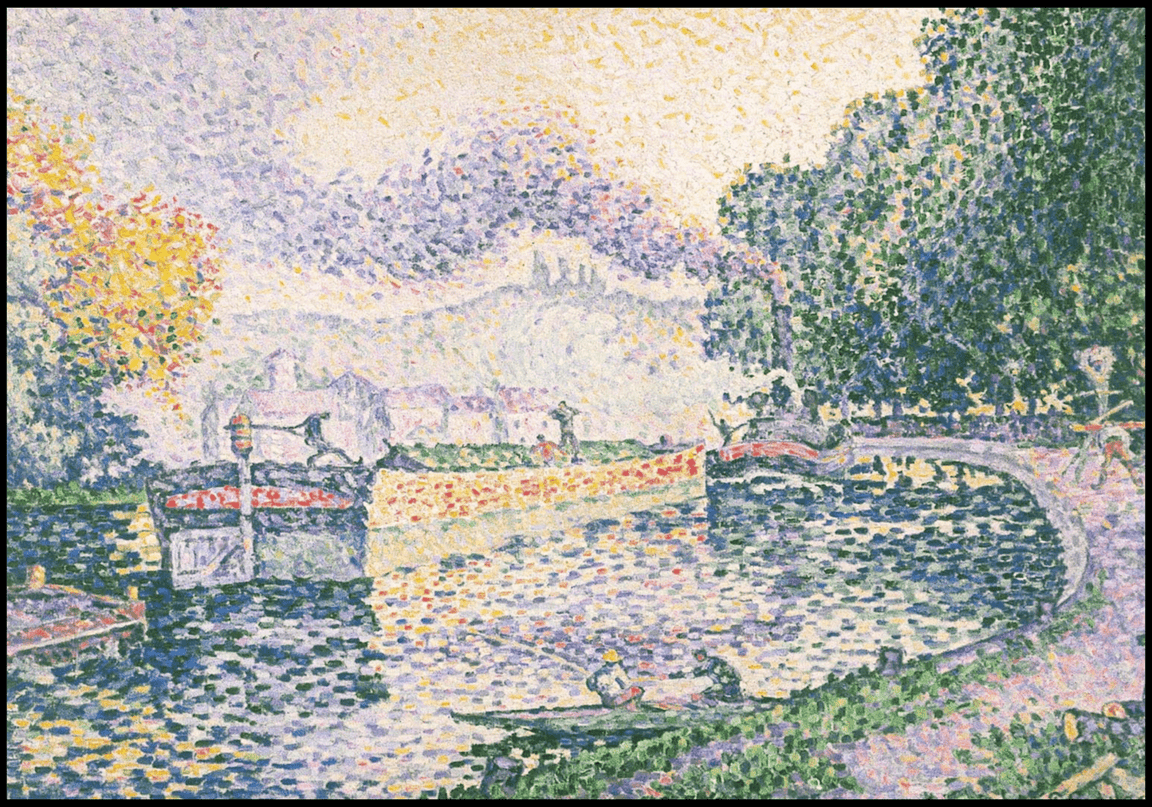 Paul Signac - The Tugboat 'Canal in Samois'