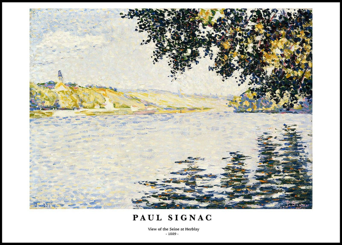 Paul Signac - View of the Seine at Herblay Poster