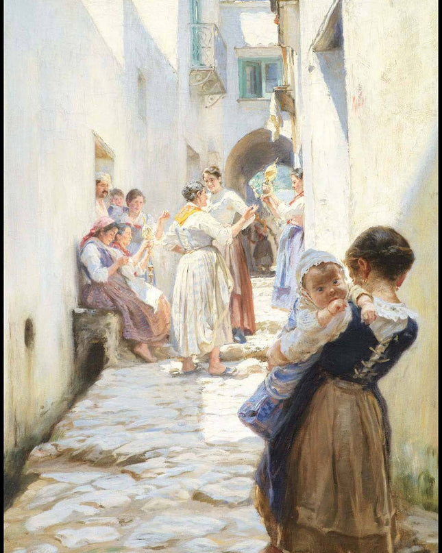 Peder Severin Kroyer - A Street in Torello, Italy