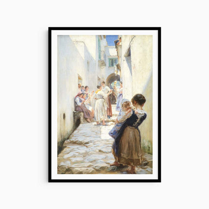 Peder Severin Kroyer - A Street in Torello, Italy