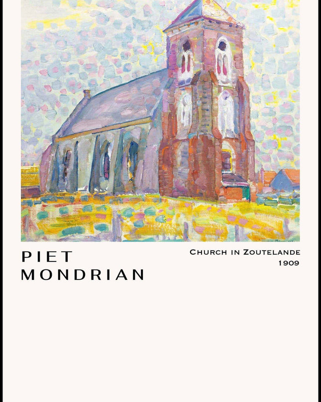 Piet Mondrian - Church in Zoutelande Poster