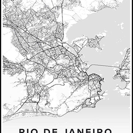 Rio De Janeiro Map Poster