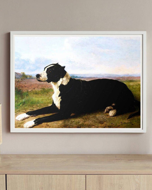 Rosa Bonheur - Portrait Of A Mastiff-Labrador In A Landscape