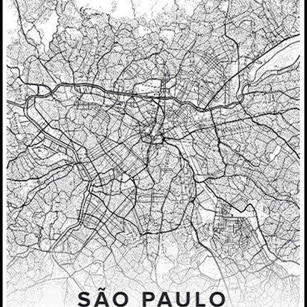 Sao Paulo Map Poster