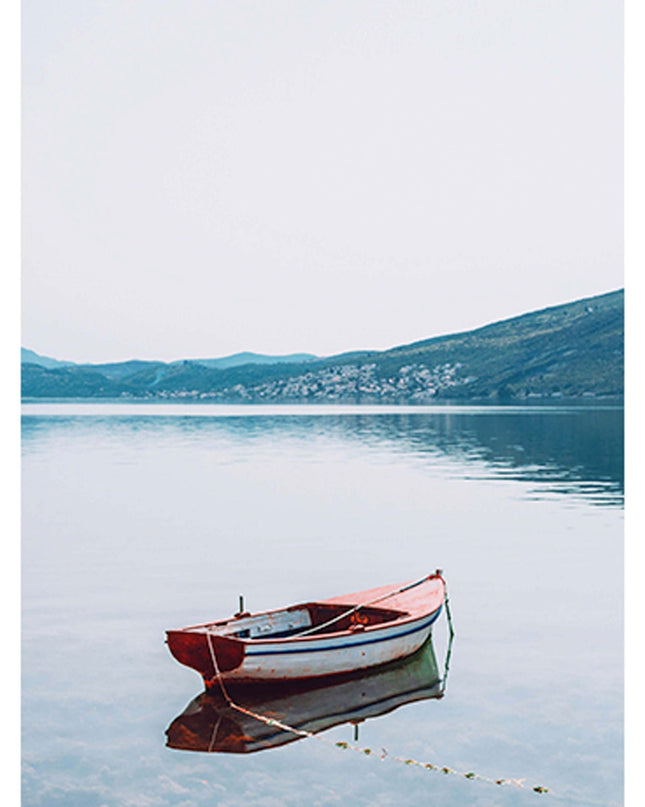 Small Boat On A Lake Poster
