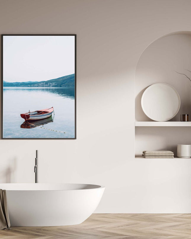 Small Boat On A Lake Poster