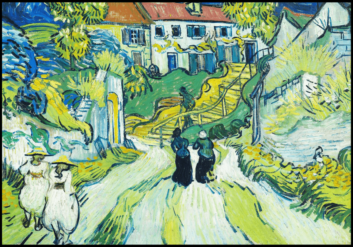 Stairway at Auvers - Vincent Van Gogh