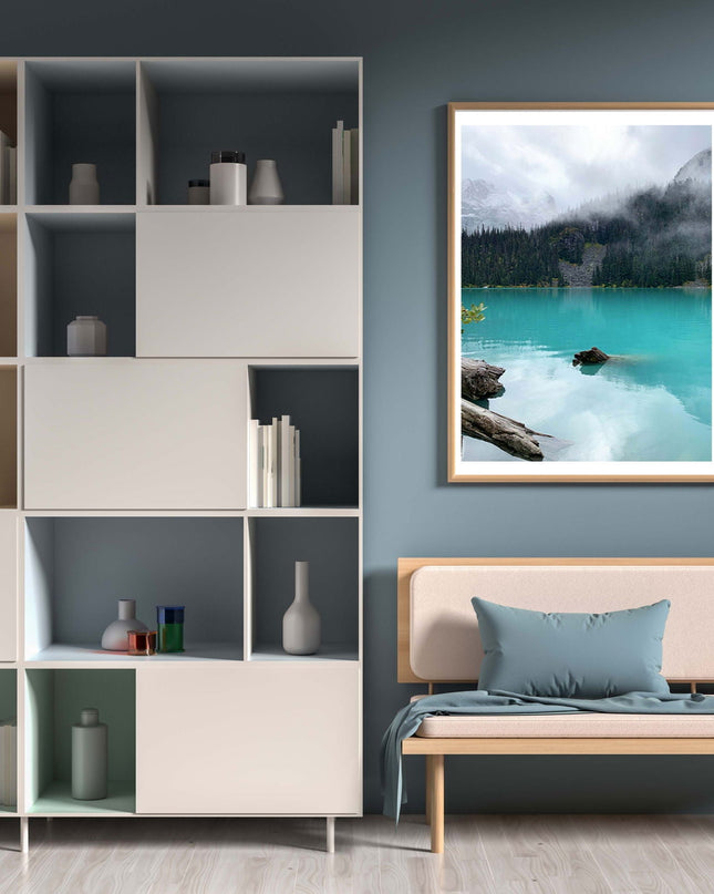 Trees In A Green Lake Poster