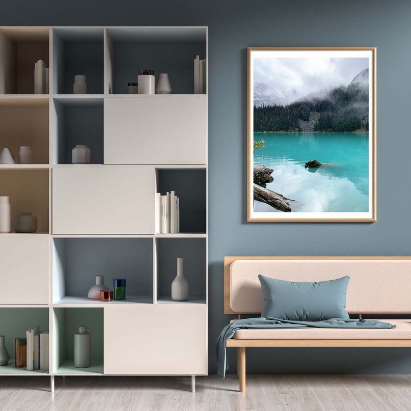 Trees In A Green Lake Poster