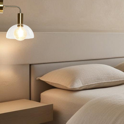Wall Lamp Golden Metal Crystal
