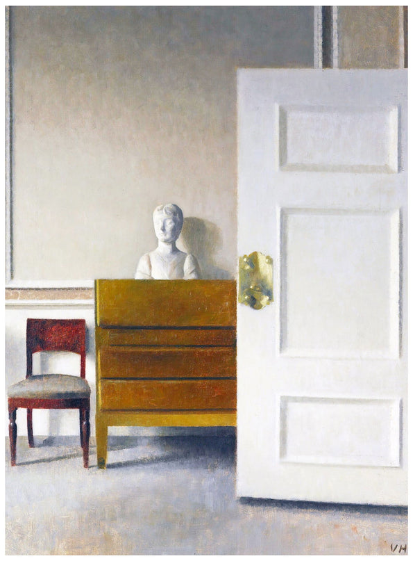 Vilhelm Hammershøi - Interior with a Bust