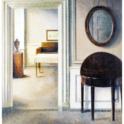 Vilhelm Hammershøi - Interior with a Mirror