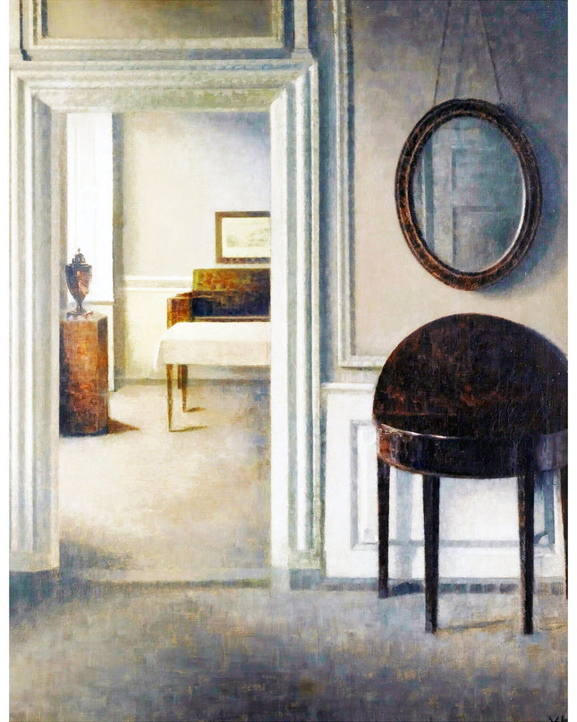 Vilhelm Hammershøi - Interior with a Mirror