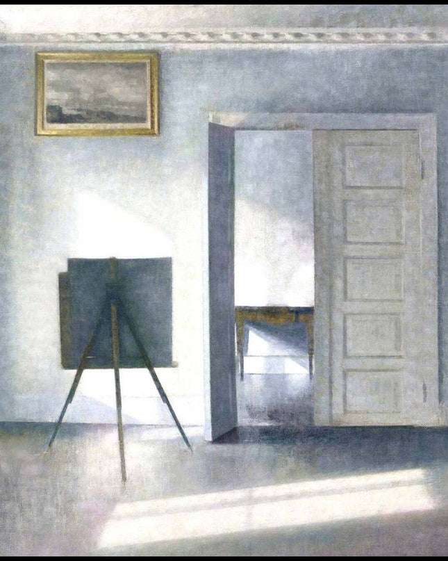 Vilhelm Hammershøi - Interior with an Easel