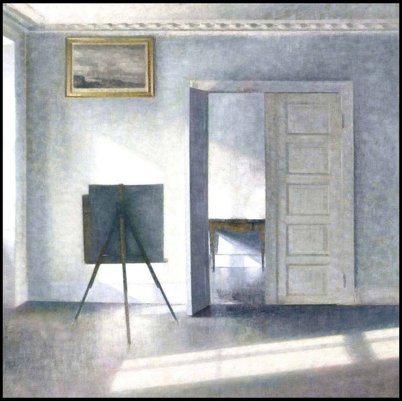 Vilhelm Hammershøi - Interior with an Easel