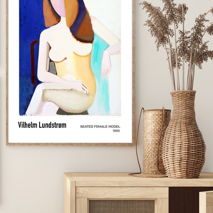 Vilhelm Lundstrøm - Seated Female Model Poster