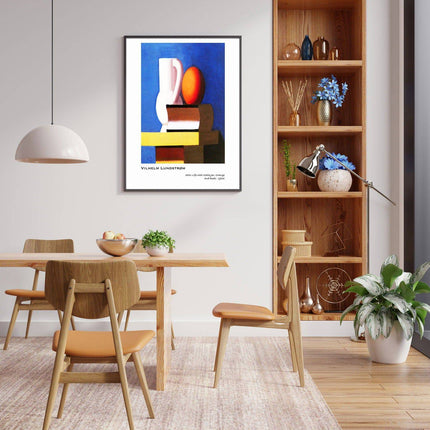 Vilhem Lundstrom - Still Life with White Jar, Orange and Book Poster