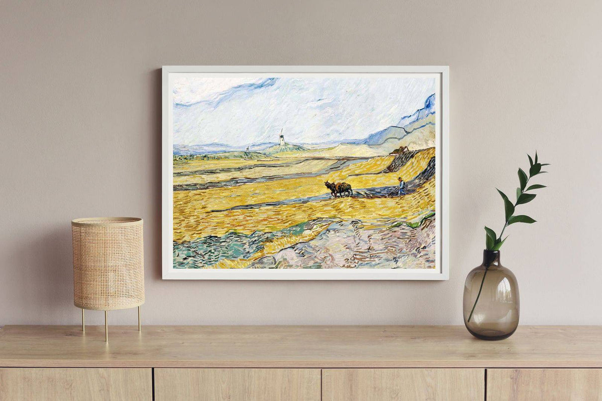 Vincent Van Gogh - Enclosed Field with Ploughman
