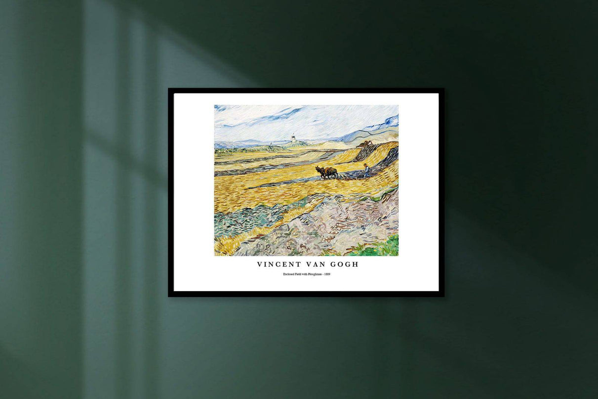 Vincent Van Gogh - Enclosed Field with Ploughman Poster