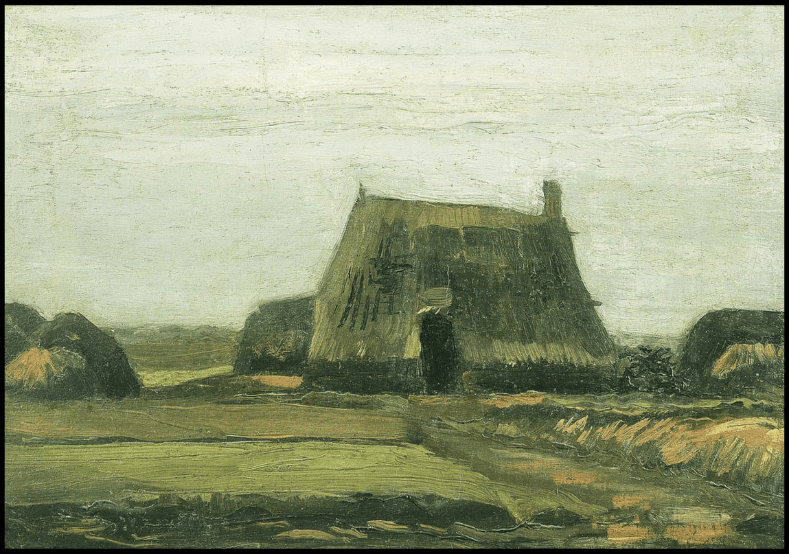 Vincent Van Gogh - Farm with Stacks of Peat