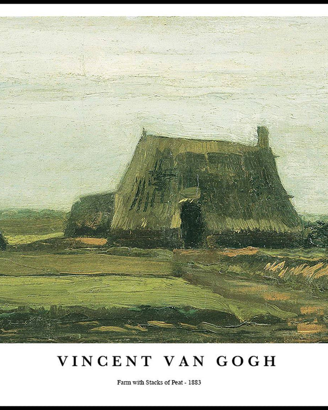 Vincent Van Gogh - Farm with Stacks of Peat Poster