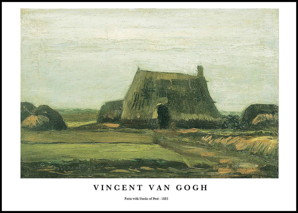 Vincent Van Gogh - Farm with Stacks of Peat Poster