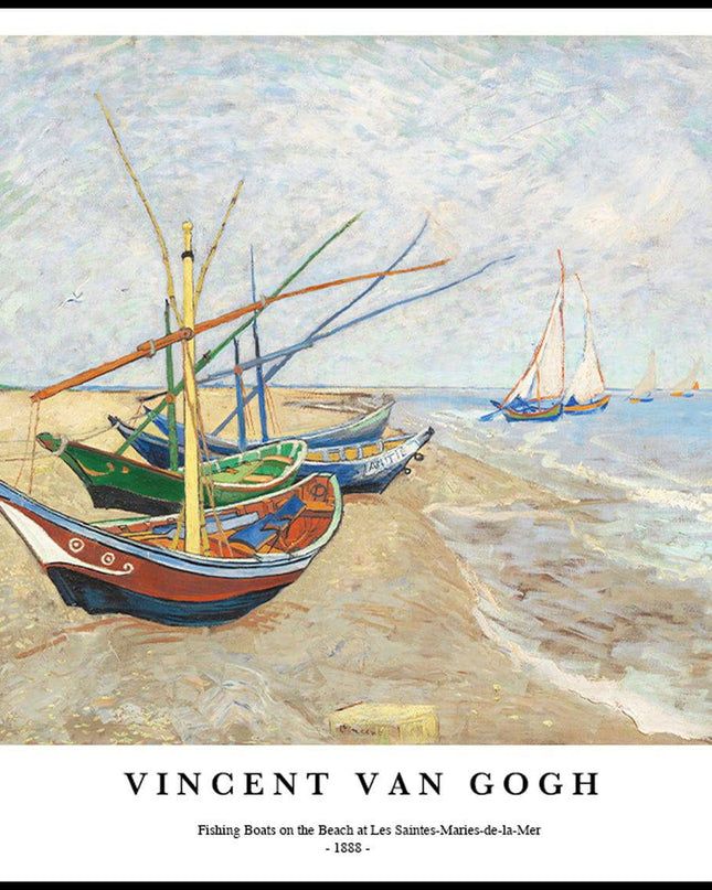 Vincent Van Gogh - Fishing Boats on the Beach Poster
