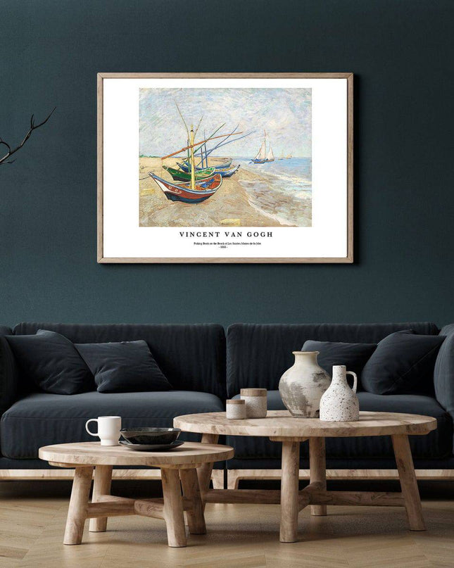 Vincent Van Gogh - Fishing Boats on the Beach Poster