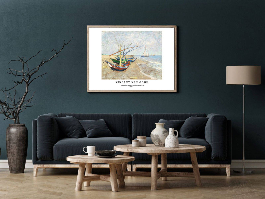Vincent Van Gogh - Fishing Boats on the Beach Poster