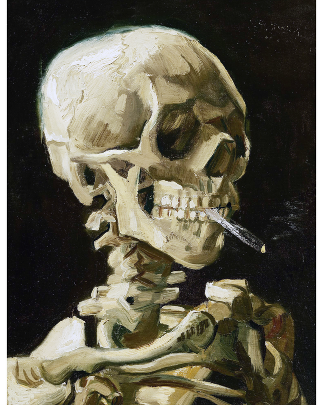 Vincent Van Gogh - Head of a Skeleton with a Burning Cigarette