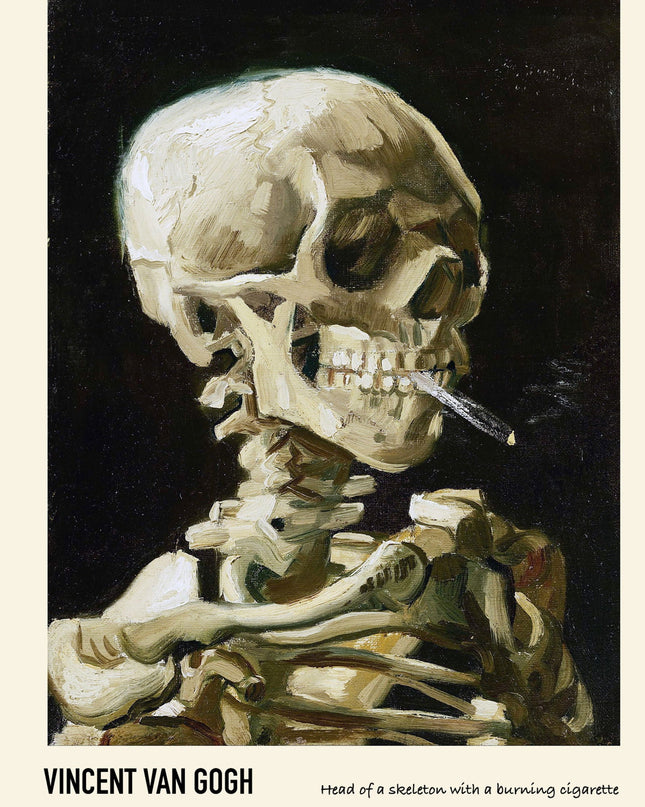 Vincent Van Gogh - Head of a Skeleton with a Burning Cigarette Poster