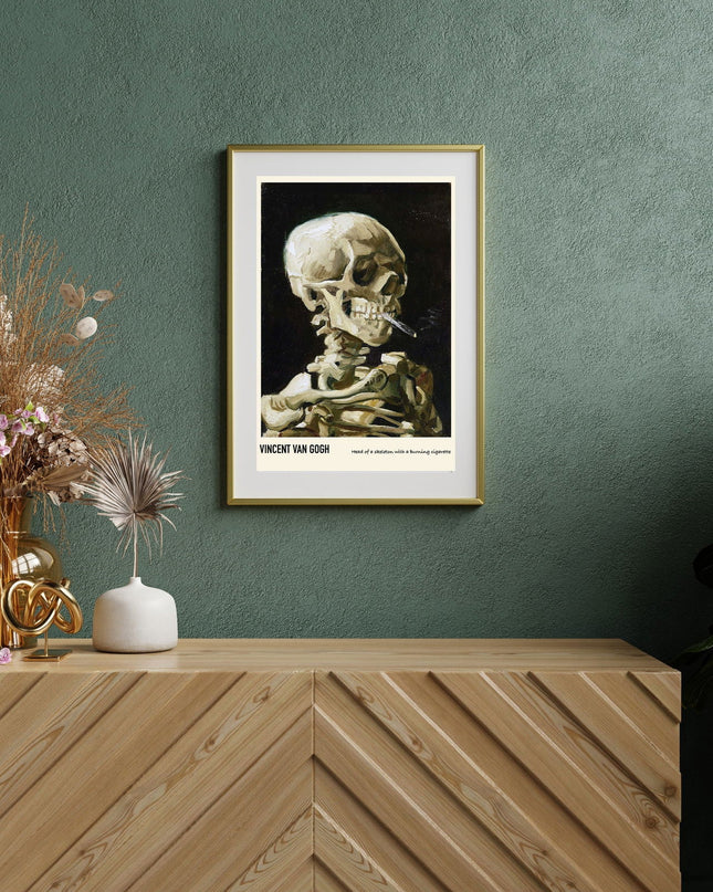 Vincent Van Gogh - Head of a Skeleton with a Burning Cigarette Poster