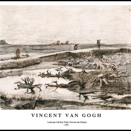Vincent Van Gogh - Landscape with Bog Trunks Poster