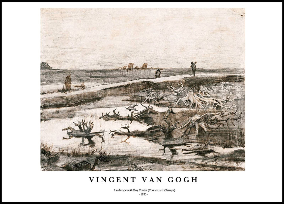 Vincent Van Gogh - Landscape with Bog Trunks Poster