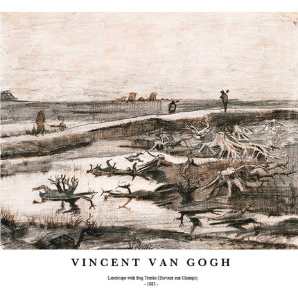 Vincent Van Gogh - Landscape with Bog Trunks Poster