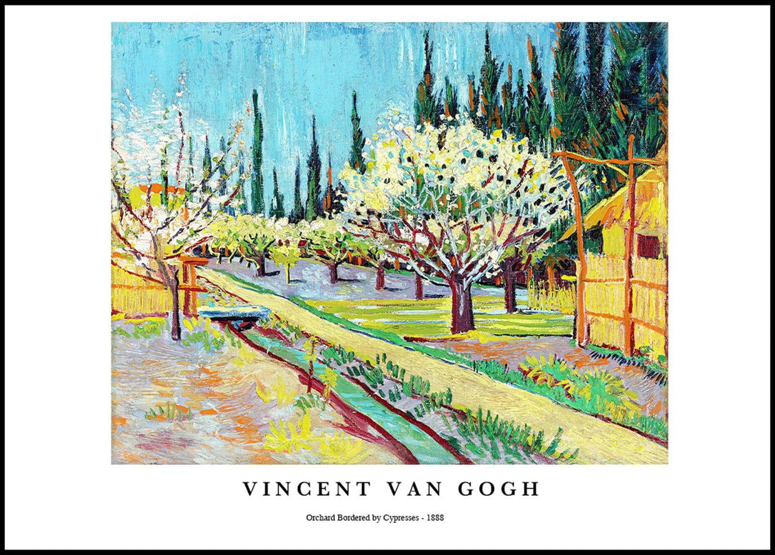 Vincent Van Gogh - Orchard Bordered by Cypresses Poster