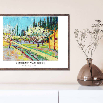 Vincent Van Gogh - Orchard Bordered by Cypresses Poster