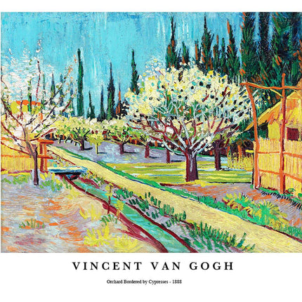 Vincent Van Gogh - Orchard Bordered by Cypresses Poster