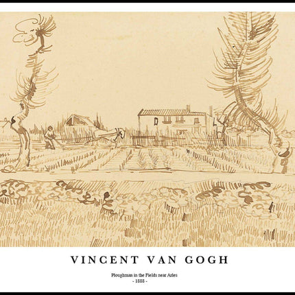 Vincent Van Gogh - Ploughman in the Fields near Arles Poster
